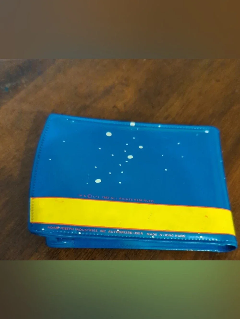 Vintage  Wallet Star Wars Return of the Jedi Blue Plastic